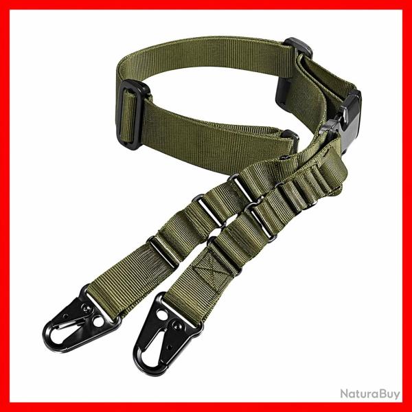 Sangle de Fusil 2 Points R�glable - Couleur vert arm�e (Port gratuit)