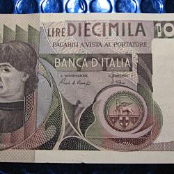 Italie , billet de 10000 lires Andrea Castagno de 1980 ttb+