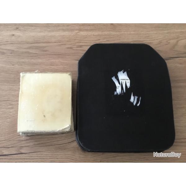 Plaques (x2) c�ramique AEGIS US NIJ Level III(3) + 2 plaques lat�rales