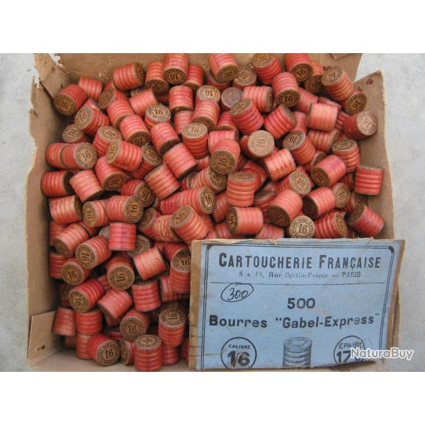 LOT DE 300 BOURRES GABEL CAL 16