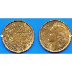 France 20 Francs 1951 B Coq Rooster Frcs Frc Frs Piece