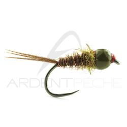 Mouche DEVAUX Nymphe bille tungst&egrave;ne JBNT 39 (par 3) H16