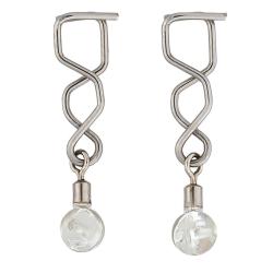 Agrafe Sunset Oppai Snap + Perle Transparente St-S-7933 M M  Par 6