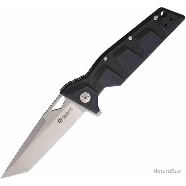 Couteau Maserin Artiglio Lame Tanto Acier D2 SW Manche G10 Noir Liner Lock Made in Italy MAS420