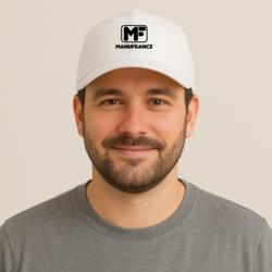 Casquette brod&eacute;e MF blanche Manufrance