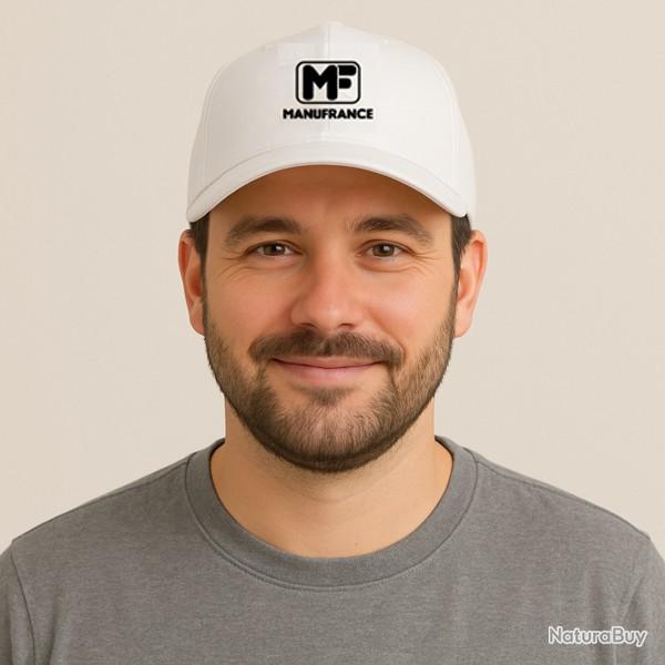 Casquette brod�e MF blanche Manufrance