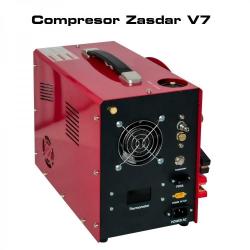 Compresseur &eacute;lectrique ZASDAR V7, 12 V/220 V, PCP 300 bar. Arr&ecirc;t automatique.Transformateur inclus.