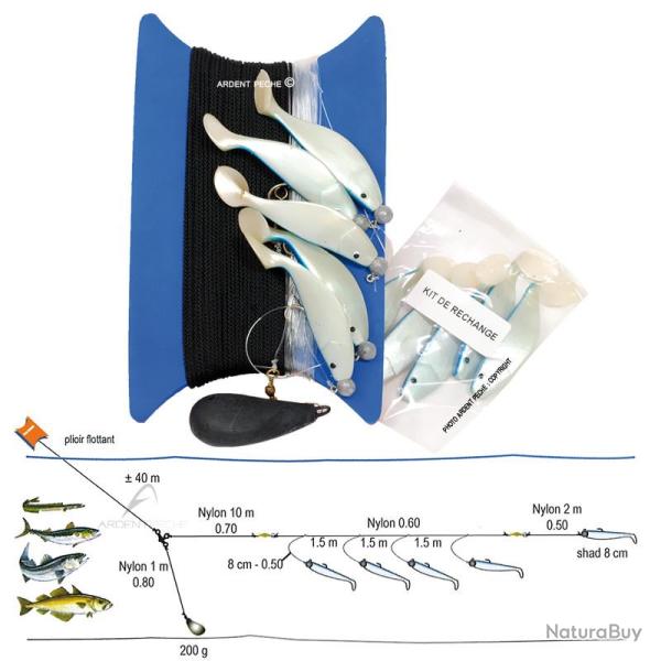 Traine bateaux shad FLASHMER