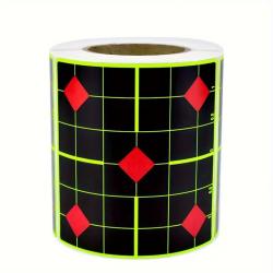 200 Cibles R&eacute;actives Carr&eacute;es 5 Losanges 76mm Fluorescentes Autocollantes