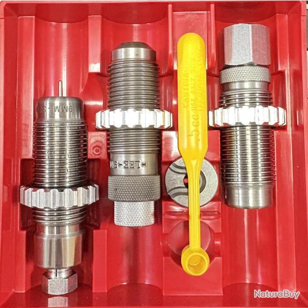 Jeu d'outils LEE RELOADING DIES 9mm PARA / LUGER CARBURE 3-outils