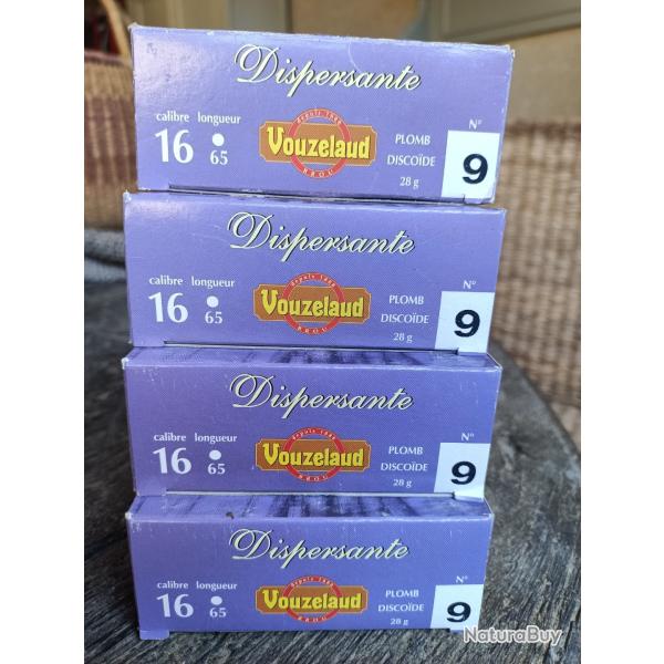 Lot de 40 Cartouches Vouzelaud dispersante, cal 16, n�9