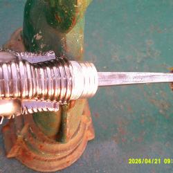 A VOIR RARE CANNE DE COLLECTION A DOUBLE FACES  METAL ARGENTE TRES DUR