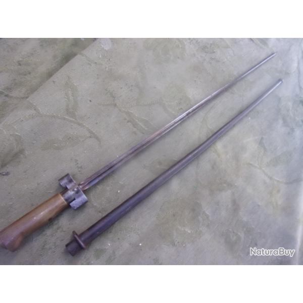 baionnette type Rosalie  pour fusil mod�le  Lebel