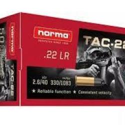 Balles 22lr Norma TAC 22