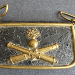 Belle giberne d'artillerie mont&eacute; XIXe