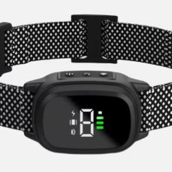 Collier dressage chien anti-aboiement 3-55Kg rechargeable t&eacute;l&eacute;commande Noir