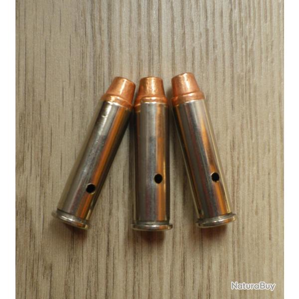 Cartouches - 357 MAG -  neutralis�es, douilles nickel�es, ogives SWC cuivr�es