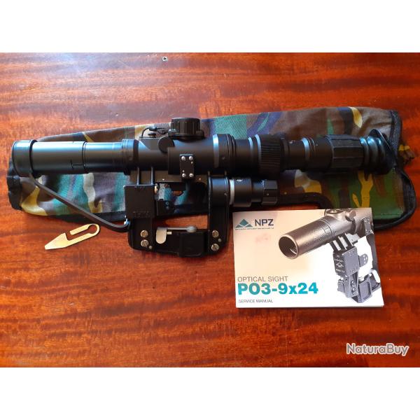 LUNETTE NPZ 3-9X24 Pour SVD DRAGUNOV , TIGR , PSL