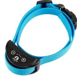 Collier Anti Aboiement Chien Sans Choc Rechargeable &Eacute;tanche Vibration Bleu