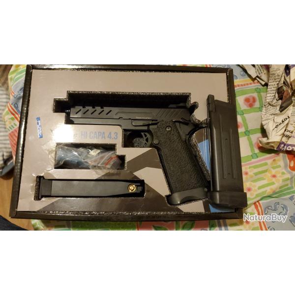 Vorsk Hi-Capa 4.3 PA GBB noir (Haut de gamme) airsoft TBE (Fabriqu� par nuprol) (2chargeurs)