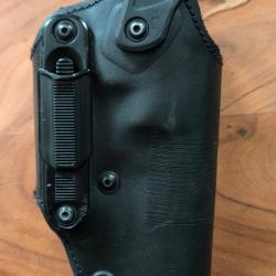 Etui haut droitier GK double s&eacute;curit&eacute; Manurhin MR88 / F1 / X1 pour revolver 3 pouces