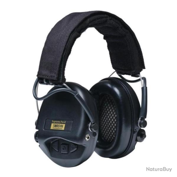 VENTE FLASH ! Casque �lectronique Sordin Supreme Pro X - Noir - Coussinets Mousse PVC