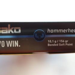 LOT DE 2 BOITES DE 20 BALLES SAKO  HAMMERHEAD SP CAL 270 WIN   156GR  10.1G