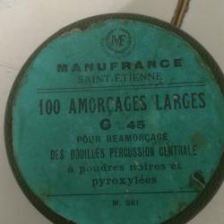 Amorces larges G 45 poudres noires