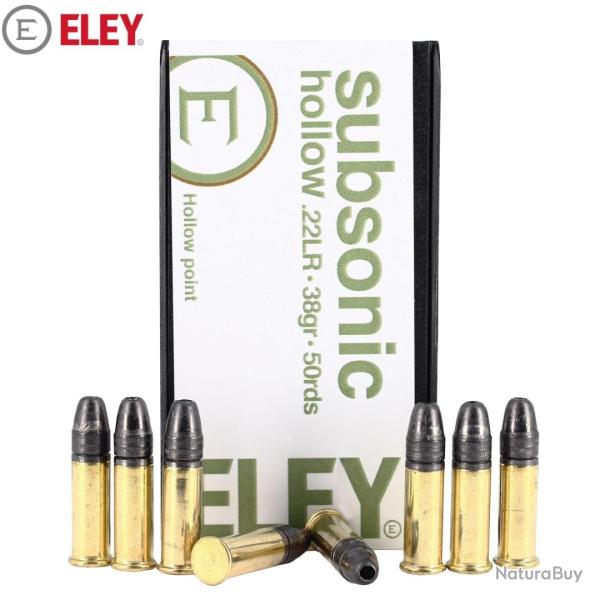 BOITE DE .22LR SUBSONIC HOLLOW X50 - ELEY