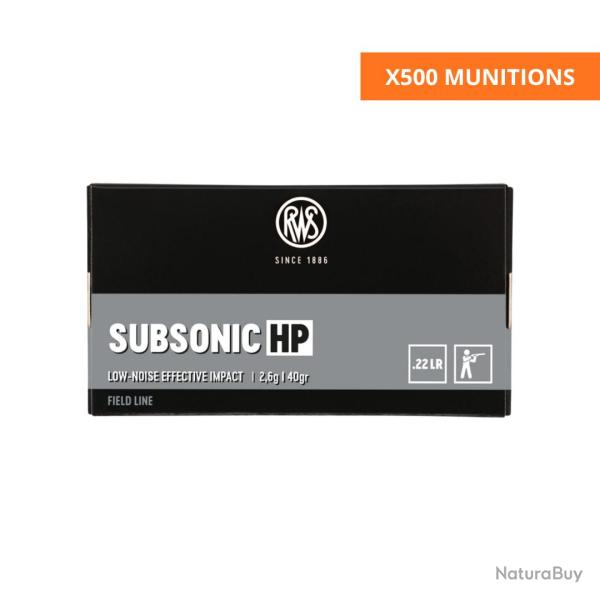 BOITE DE .22LR SUBSONIC HP X500 - RWS