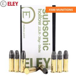 BOITE DE .22LR SUBSONIC HOLLOW X500 - ELEY