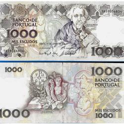 Portugal 1000 Escudos 1993 Teofilo Braga Billet Escudo