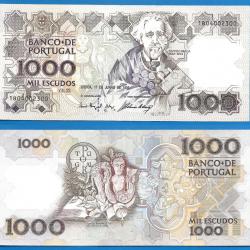 Portugal 1000 Escudos 1993 Teofilo Braga Billet Escudo