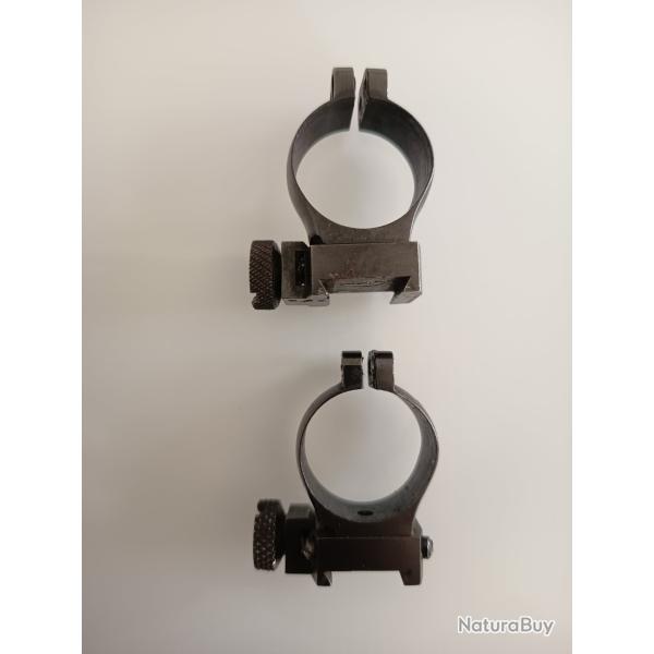 Montage lunette vintage 1930/1960 26 mm sur rail 11 mm type Mauser ww2