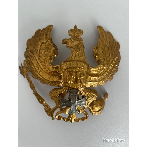PLAQUE DE CASQUE A POINTE PRUSSIEN WW1