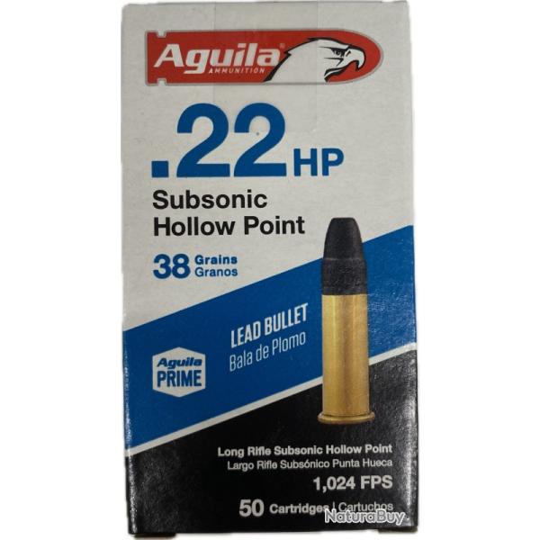 Offre promo ! 1000 Aguila 22 LR Subsonic Hollow point