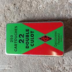 Bo&icirc;te de 250 cartouches 22 Double Culot - Cartoucherie Fran&ccedil;aise (ancien stock)