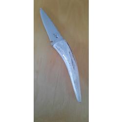 Couteau lame droite manche en corne