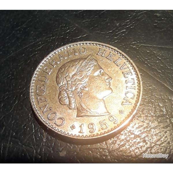 CONFEDERATION HELVETIQUE - SUISSE - 10 centimes - 1959