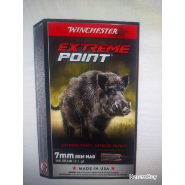 Winchester extr�me point 7mm rem 140gr 9.07g 20 munitions