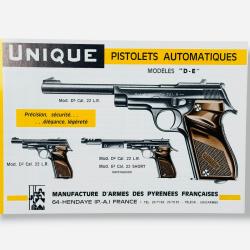 Notice Pistolet UNIQUE - Mod&egrave;le D - E