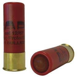 Cartouches &agrave; projectile SAPL Gomme-cogne balle cal.12/67 bo&icirc;te de 5