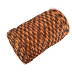 Paracorde - Noir/Orange - 100m - Livraison Gratuite