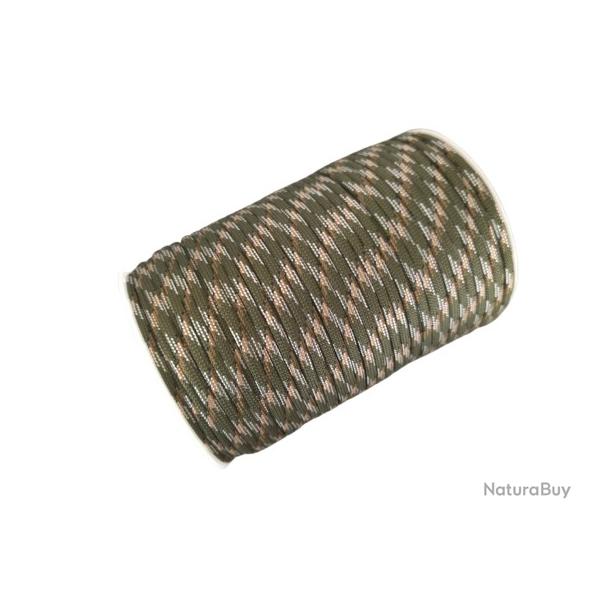 Paracorde - Camo kaki v1 - 100m - Livraison Gratuite