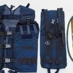 Gilet tactique du swat avec ensemble complet d'hydratation ( camel back ) protection bio et chimique