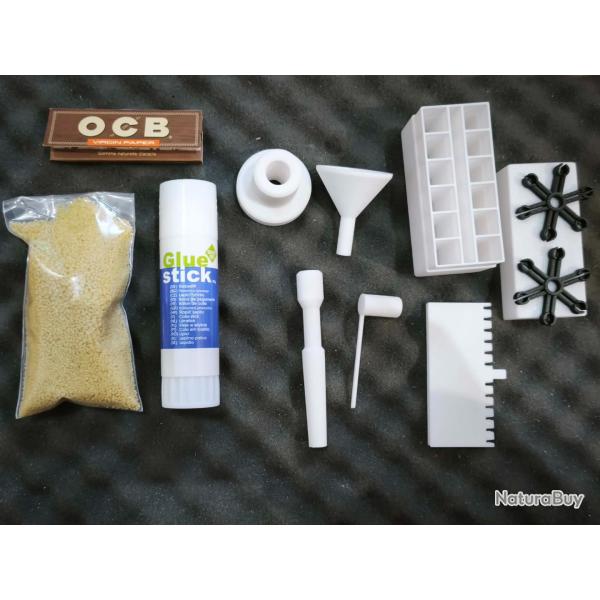 Kit rechargement cartouche papier 44 + boite + distributeur amorces impression 3D