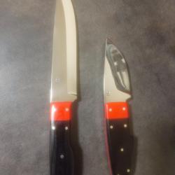 Superbe  ensemble de couteaux chasse MG G&eacute;rard Masse