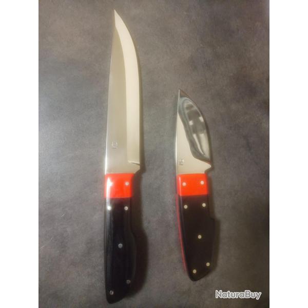 Superbe  ensemble de couteaux chasse MG G�rard Masse