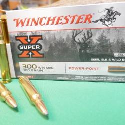 Boite de 300 Win Mag WINCHESTER POWER POINT 180GR