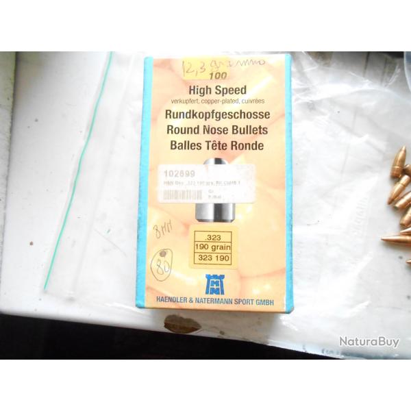 ogives en cal 323 et 190 grains